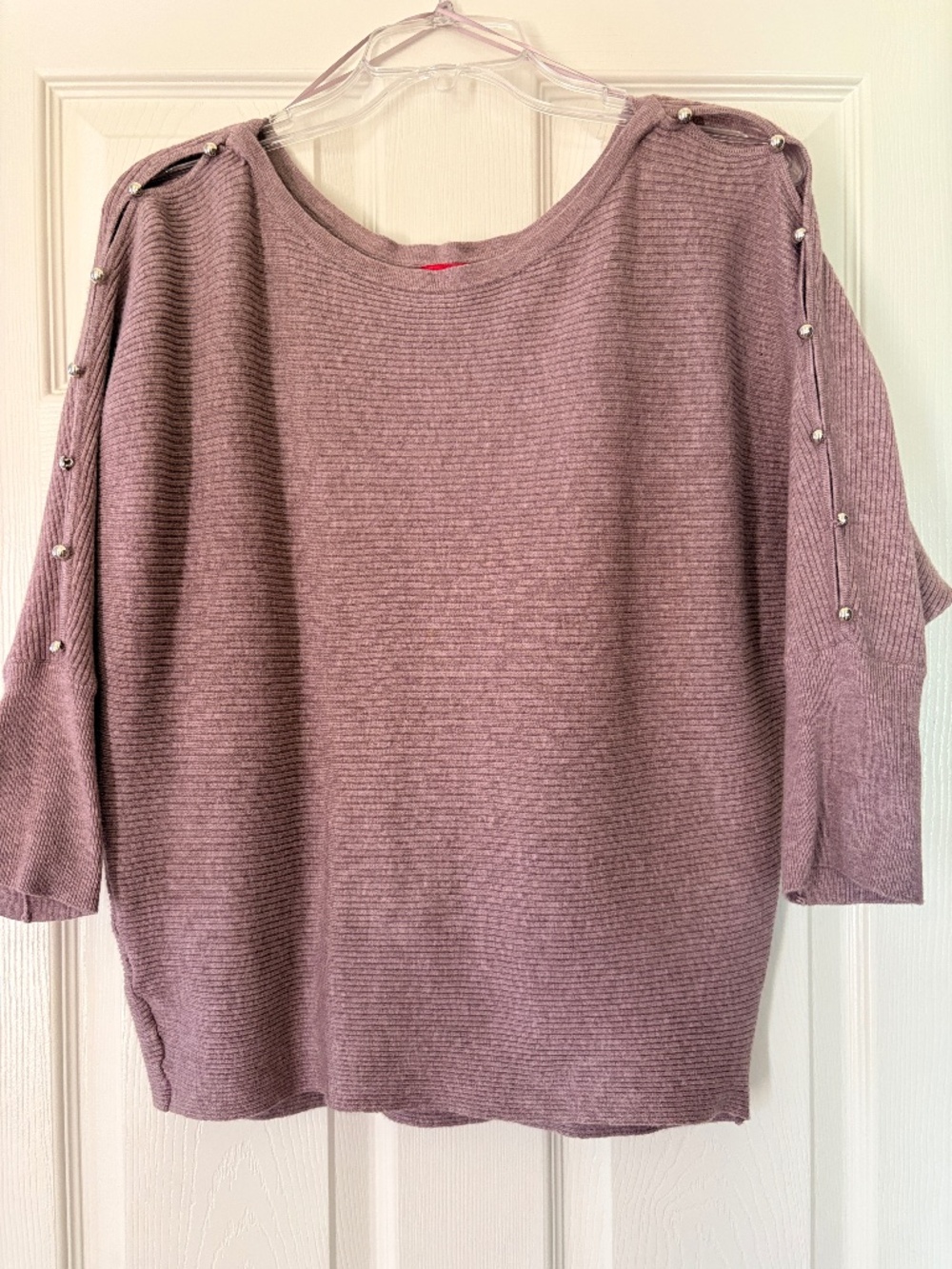 Jennifer Lopez  Ribbed Dolman Sweater.